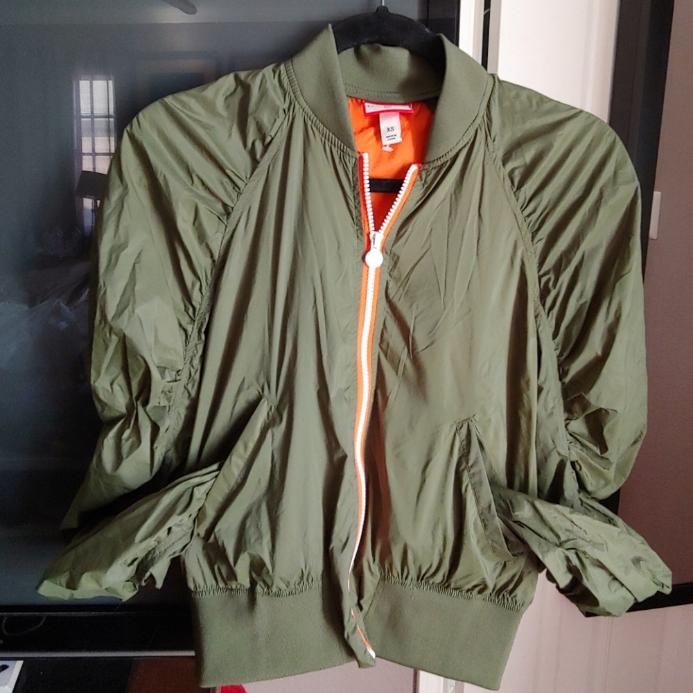 Hunter Olive Bomber Style Jacket